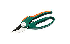 Секатор садовий MASTERTOOL 200 мм ручки ABS+TPR лезо Mn65+тефлон 14-6119