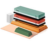 Набір для заточування ножів з бамбуковою підставкою, професійний, фото 4