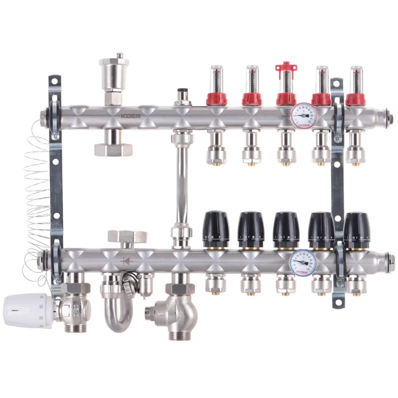 Колектор з вбудованим зміш. вузлом Koer KR.S1012-5 1 "х5 SUS304 і євроконус 3 / 4-16 (KR2938), фото 1