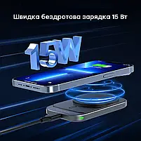 Автомобільний зарядний пристрій Choetech T206-F Black бездротова зарядка, магнітне кріплення (43-00138), фото 5