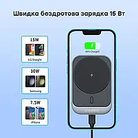 Автомобільний зарядний пристрій Choetech T206-F Black бездротова зарядка, магнітне кріплення (43-00138), фото 7