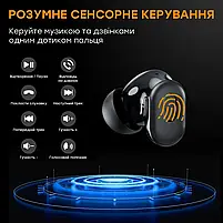 Бездротові навушники Choetech BH-T15 Black TWS, Bluetooth 5.2, ANC+ENC (43-00137), фото 7