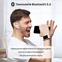 Бездротові навушники Choetech BH-T60 White TWS, Bluetooth 5.3, ANC+ENC, LED-дисплей (43-00135), фото 9