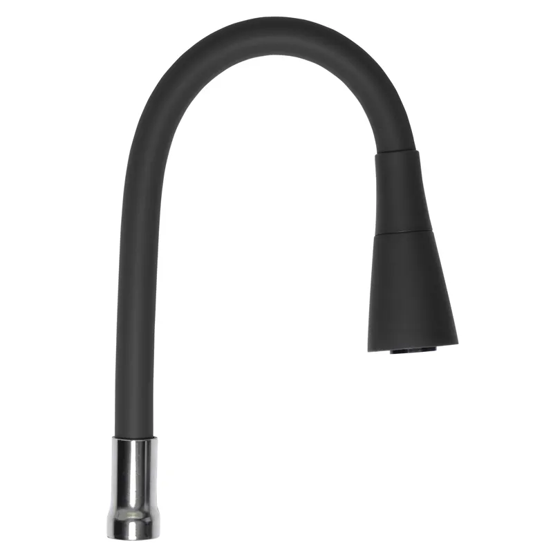 Силіконовий вилив для змішувача чорний Zerix SPS-02 (ZX3041), фото 1