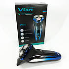 Електробритва VGR V-387 для чоловіків, роторна для вологого та сухого гоління, Бездротова електробритва, фото 10