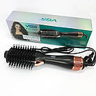 Фен-щітка волосся VGR V-492 Професійний іонний випрямляч, Електричний фен для сушіння волосся, фото 9