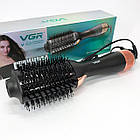 Фен-щітка волосся VGR V-492 Професійний іонний випрямляч, Електричний фен для сушіння волосся, фото 10
