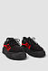 Кросівки жіночі текстиль, колір чорно-червоний, 243R2023-33, фото 3