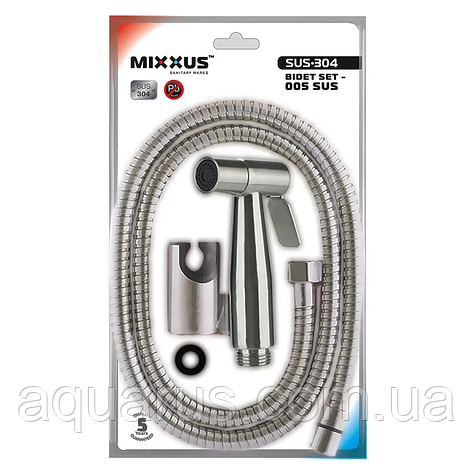 Набір для гігієнічного душу MIXXUS BIDET SET-005 SUS (нерж. сталі SUS304) (MI5986), фото 1