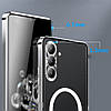Чохол Metal Glass для Samsung Galaxy S24 з металевим кільцем та додатковим захистом на камеру, фото 6