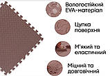 Татамі мат EasyFit SwallowTail (60х60 см) пазл хвіст ластівки коричневий, фото 3