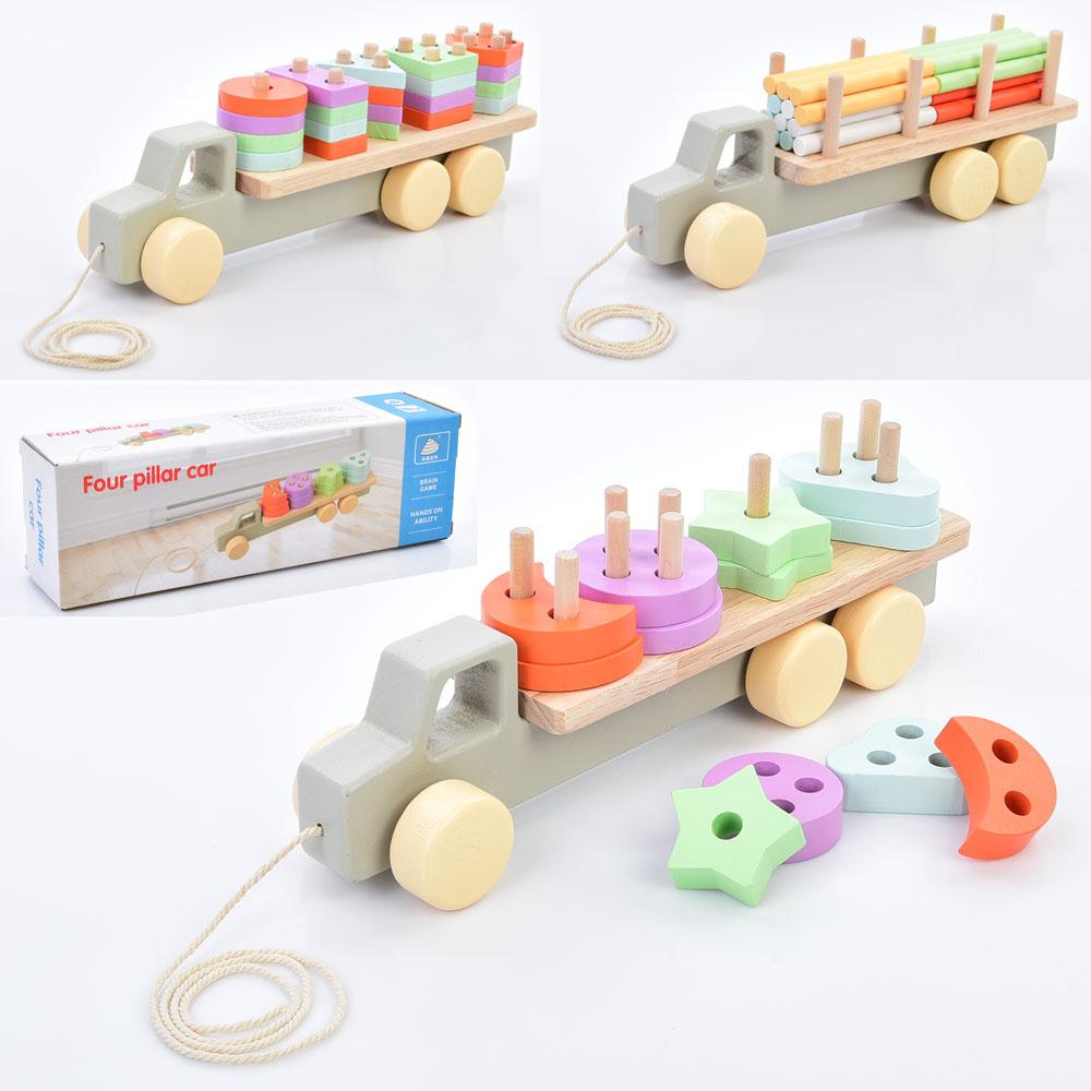 Дерев'яна іграшка "Геометрика", 3 види MD 0837, фото 1