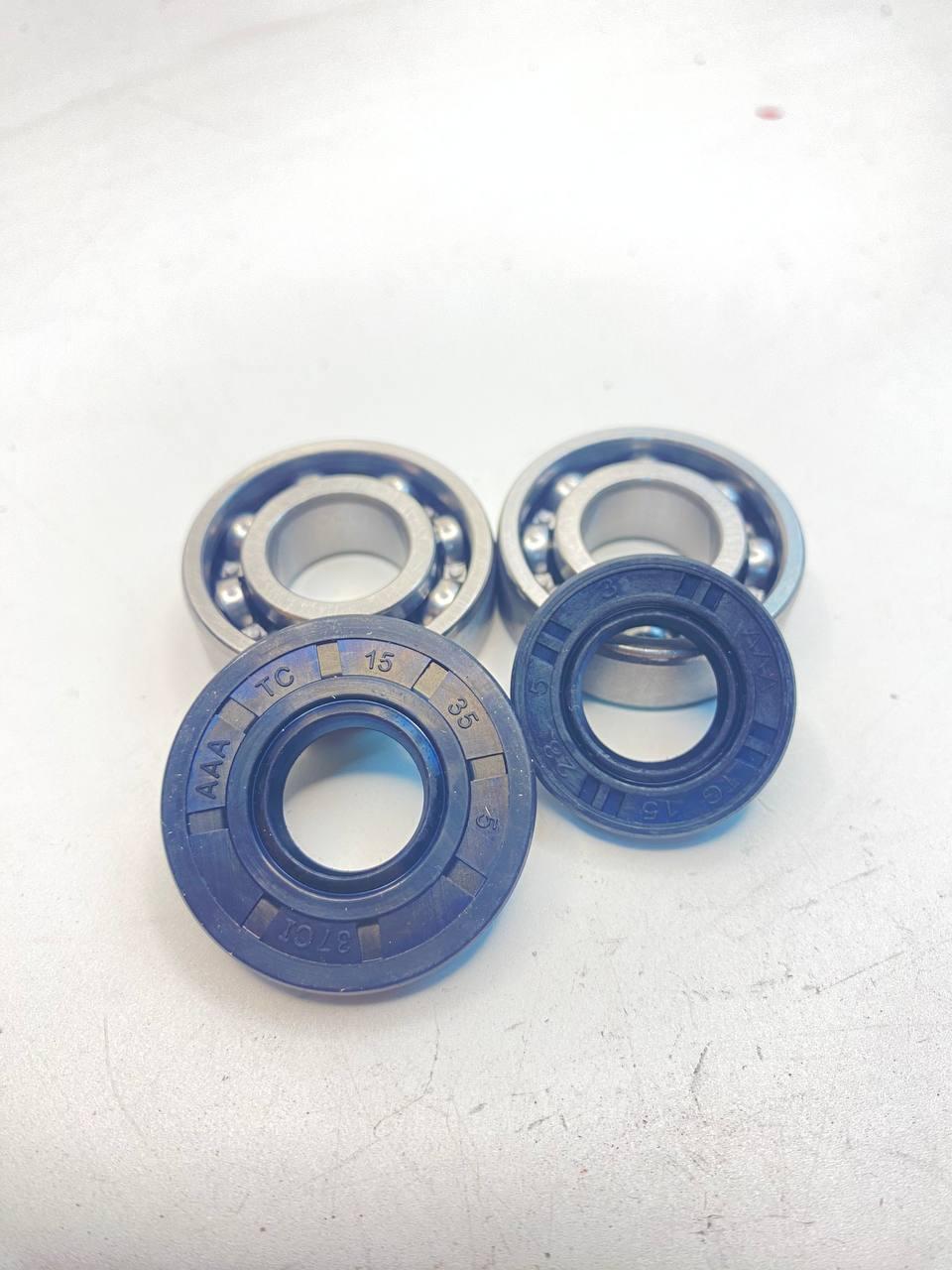 Підшипники Коленвала + сальники комплект бензопили GL 45/52/58 Winzor, фото 1