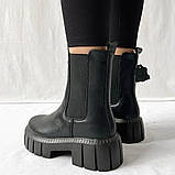 Стильна новинка зимові шкіряні челсі відмінної якості, фото 4