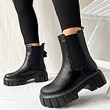 Стильна новинка зимові шкіряні челсі відмінної якості, фото 5