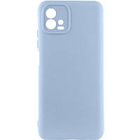 Чохол TPU GETMAN Liquid Silk Full Camera для Motorola Moto G72 Блакитний / Lilac Blue