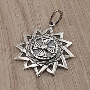 Cрібна підвіска зірка ерцгамми. Срібний кулон оберіг амулет талісман