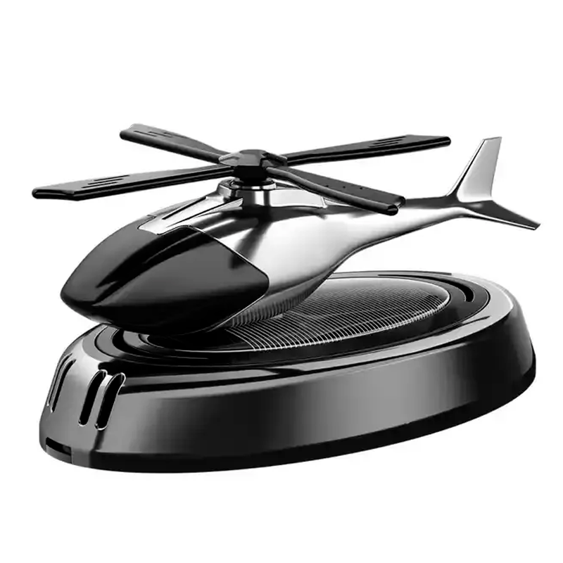 Автомобільний ароматизатор на сонячній батареї Вертоліт з обертовими лопатями, Морський, фото 1