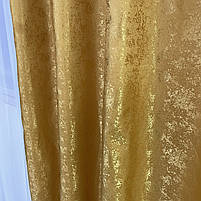 Штори жакардові "пісок" золотисті з білим шифоновим тюлем ALBO (SHTN-C33-9), фото 6