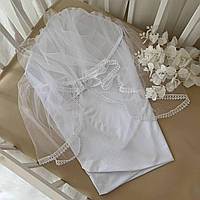 Куточок "Вуаль-1" в пологовий будинок Білий Кулір,фатин арт.27685125  80*80 см.(р)