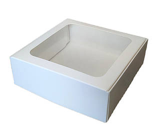 Коробка 15*15*5 см для бенто-торту біла