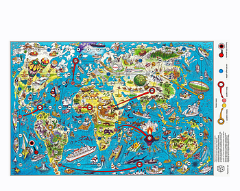 Настільна гра-бродилка "Подорож навколо світу" 50х70 см (KG-12614)