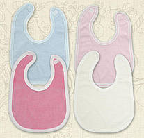 Слинявчик на липучці "Лайк" Однотон Молочний Велюр арт.27080083