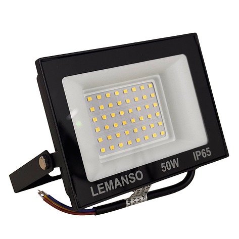 Прожектор LED 50W 6500K IP65 3000LM LEMANSO "Посейдон" чорний/ LMP73-50, фото 1