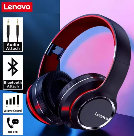 Бездротові навушники Lenovo HD200 Навушники Bluetooth 5.3 Складна ігрова гарнітура Спортивні навушники з мікрофоном