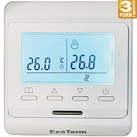 Терморегулятор EcoTerm Digital Wi-Fi Білий Термостат для квартири Терморегулятор для теплих підлог