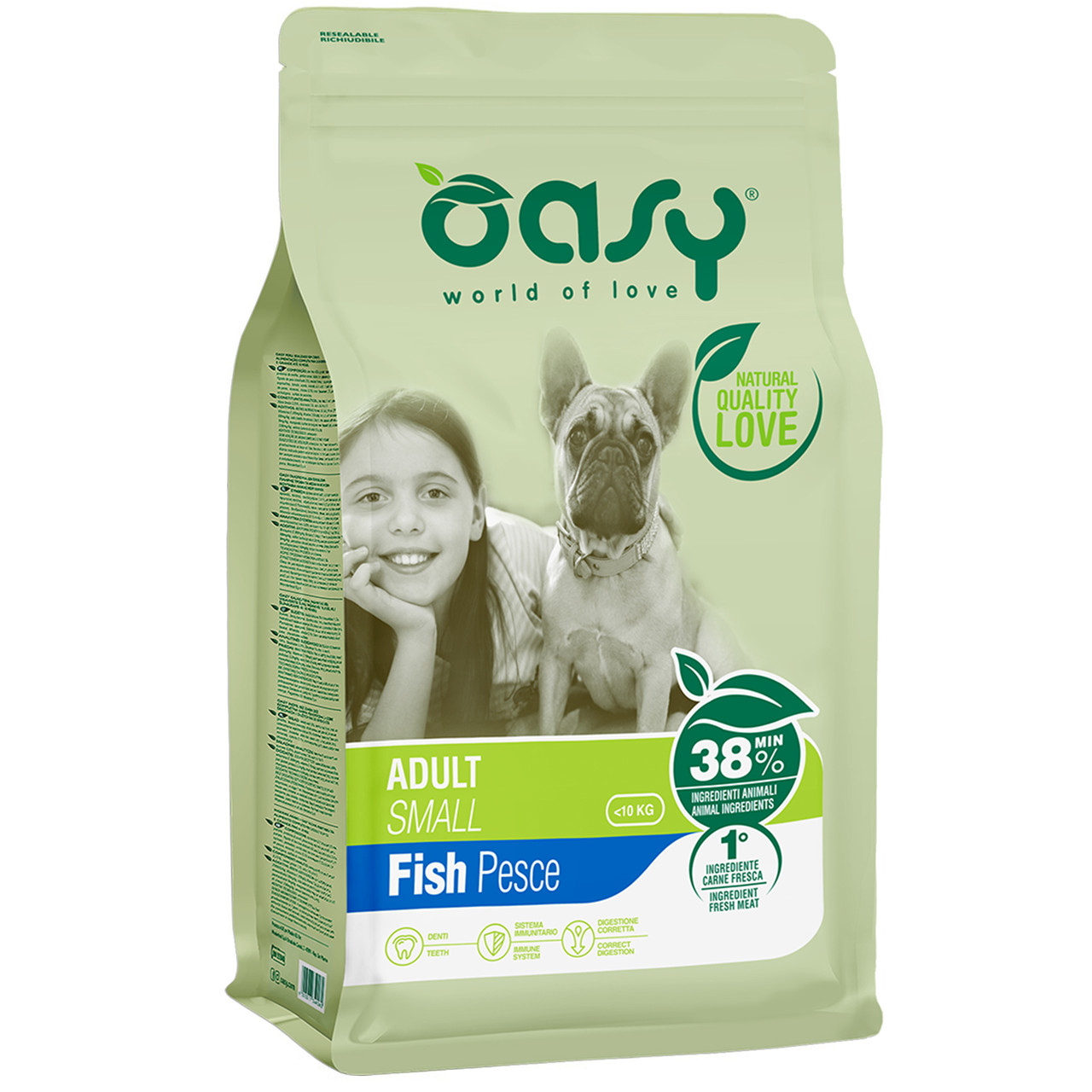 Сухий корм для собак малих порід OASY LIFESTAGE Adult Small, риба 3 кг