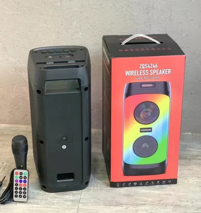 Колонка музична портативна велика bluetooth zqs4246 із сабвуфером 30 вт ...