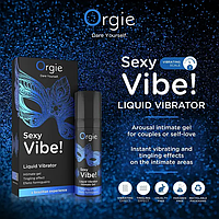 Рідкий вібратор "SEXY VIBE", 15 мл Інтенсивність вібрації: середня для чутливих Orgie