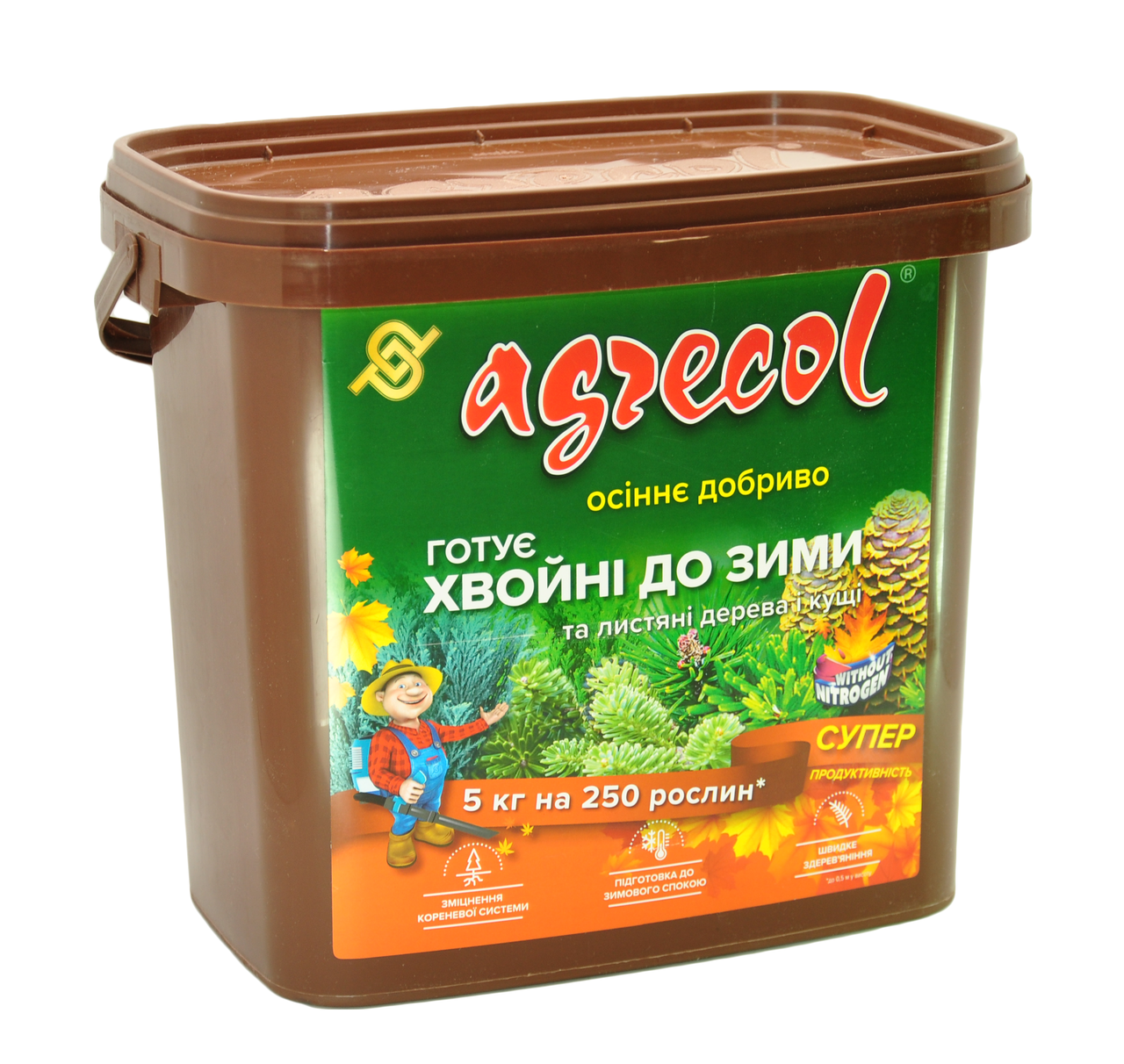 Добриво 5 кг осіннє для хвойних рослин Agrecol