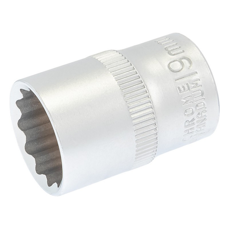 Головка торцева MASTERTOOL 12-гранна 1⁄2" 19 мм L 40 мм CrV 78-0619, фото 1