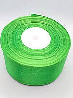 Стрічка атласна яскраво-зелена 50 мм