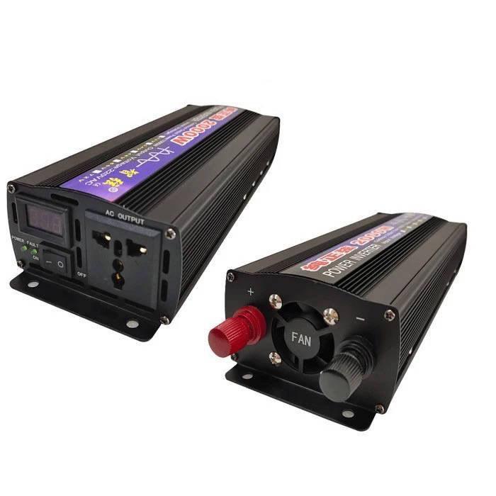 Інвертор 2000W перетворювач напруги Powerone+ ZX-2000W 12В-220В чистий сінус