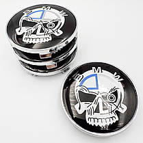 Комплект ковпачків (заглушок) в литі диски BMW (БМВ) Skull 68 мм (36 13 6 783 536) - комплект 4 штуки, фото 3