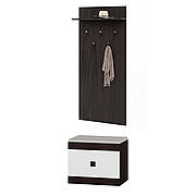 Передпокій Соната-13 з вішаком й тумбою для взуття Венге + білий