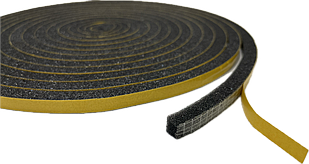 Поролон самоклеючий з армуванням 10мм × 8мм × 2м, чорний