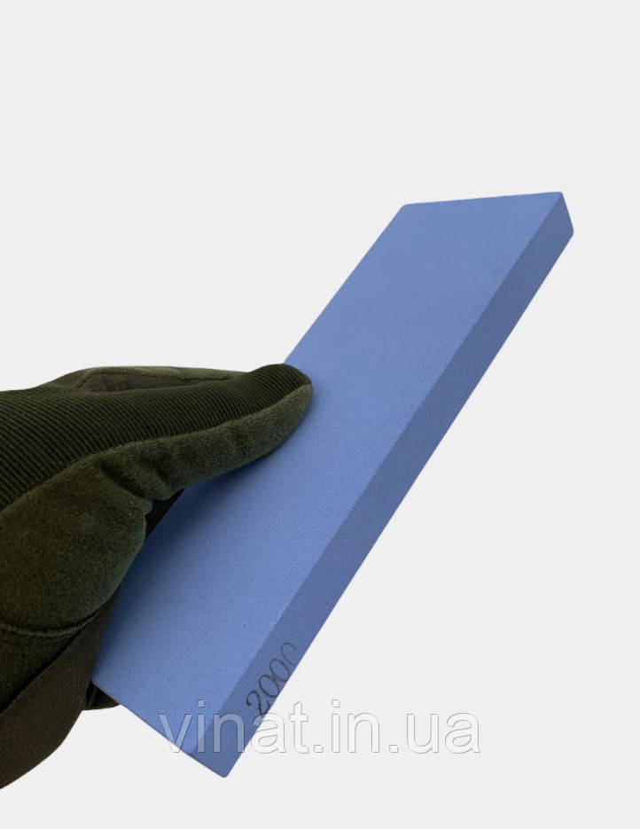 Водний точильний камінь одношаровий 2000 Grit, точила для ножів на гумовій підставці, фото 1