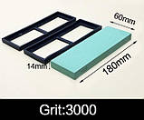 Водний точильний камінь одношаровий 3000 Grit, точила для ножів на гумовій підставці, фото 4