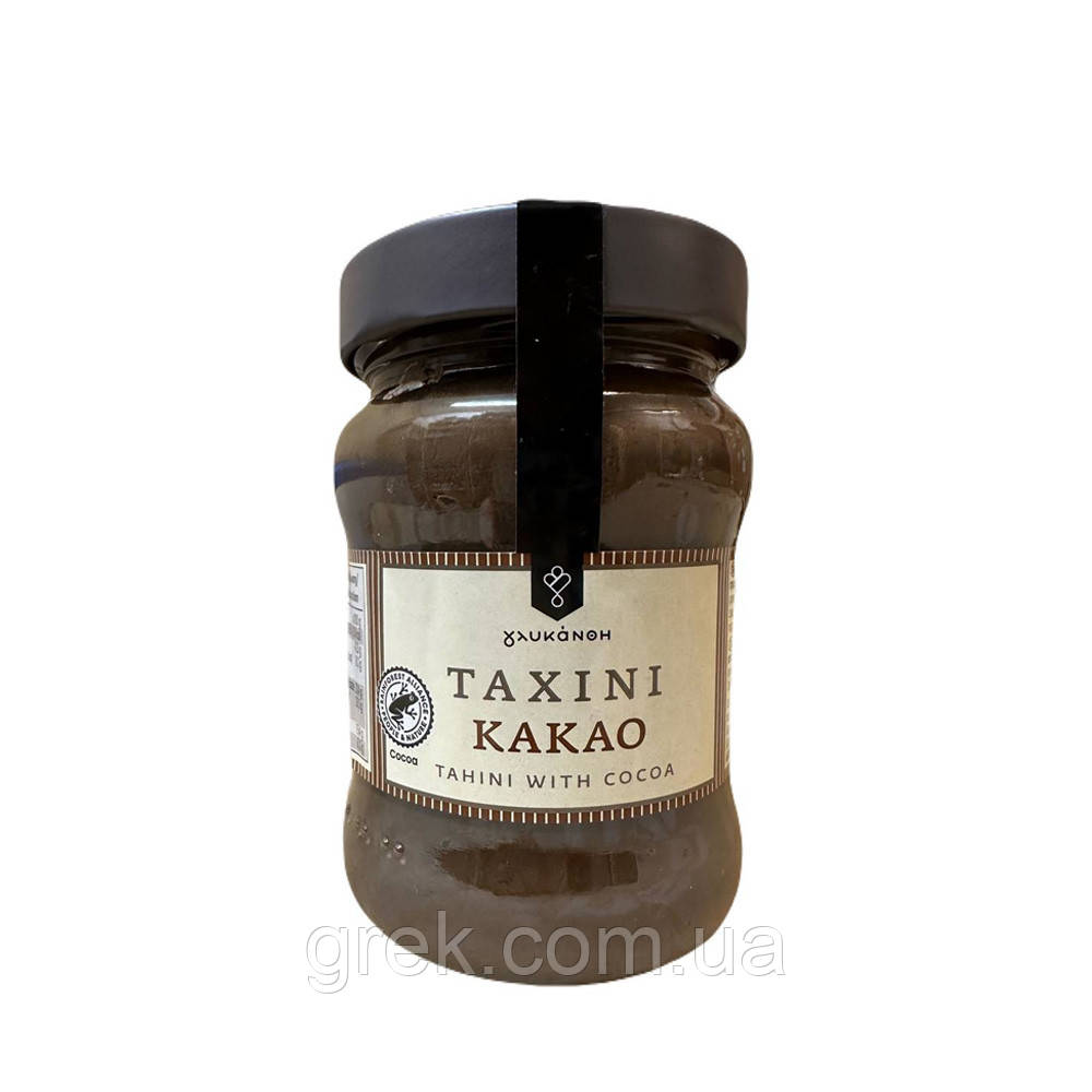 Тахіні (кунжутна паста) з какао GLYKANTHI 300 г, фото 1