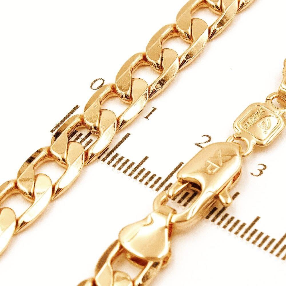 Ланцюжок панцирне плетіння 0,6/60 см лимонна позолота (Медичне золото) (624958(1)), фото 1