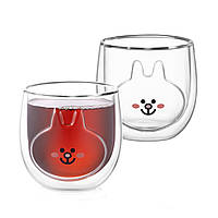 Набір чашок із подвійним дном ARDESTO Animals скло 300 мл 2 шт (SHiz16174)