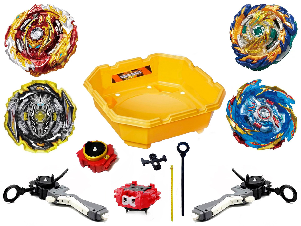 Бейблейд Набор Evolution Новий Сезон 11 в 1 АРЕНА 40см + 4 Волчка + 4 Запускача + 2 Ручки  300179, фото 1