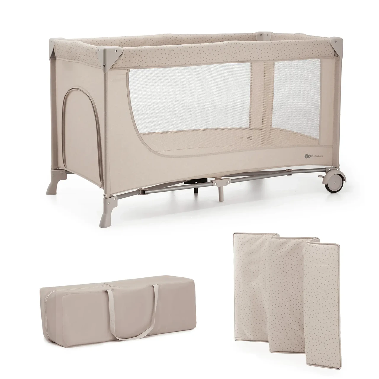 Ліжко-манеж  Kinderkraft Joy 2 Beige (KLJOY02BEG00000)