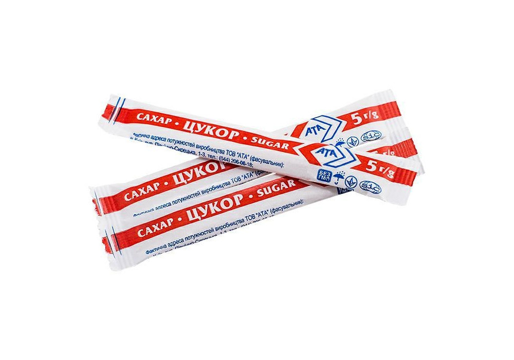 Цукор в стіках АТА 0.5кг (100шт*5г)