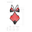 Напівпрозоре боді з мереживом Passion PEONIA BODY XXL/XXXL red, фото 5