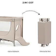 Ліжко-манеж Kinderkraft Joy 2 Beige (KLJOY02BEG00000), фото 4